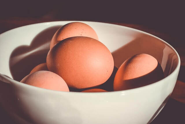 brown eggs in a bowl